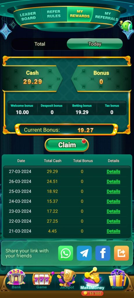 Refer IND Slots APK and Earn Money